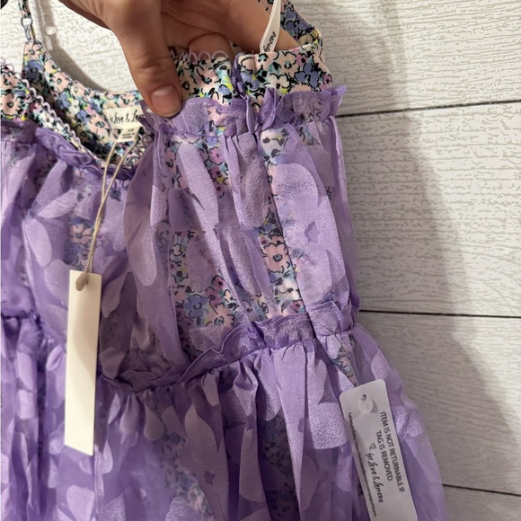 For Love & Lemons Villegas Floral Sheer Fabric Bodysuit Midi Dress Size XS NWT - Picture 9 of 11